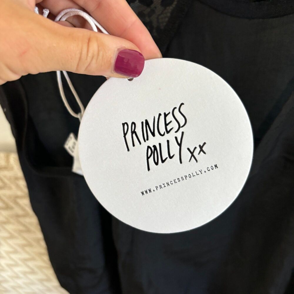NEW Princess Polly Passion Mini Dress Black Size 2 - Picture 11 of 12